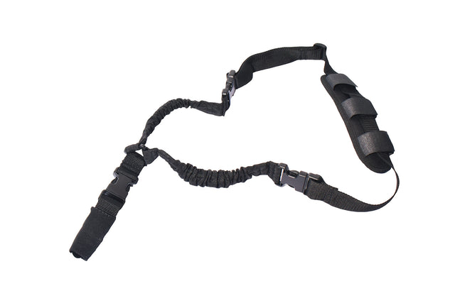 Rukx Gear ATICT1PSB Tactical Single Point Sling Black Nylon Adjustable Bungee
