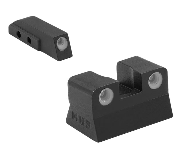 Meprolight USA 106623101 Tru-Dot Green Tritium White Outline Front Sight-Green Tritium White Outline Rear Sight Beretta M9/M92