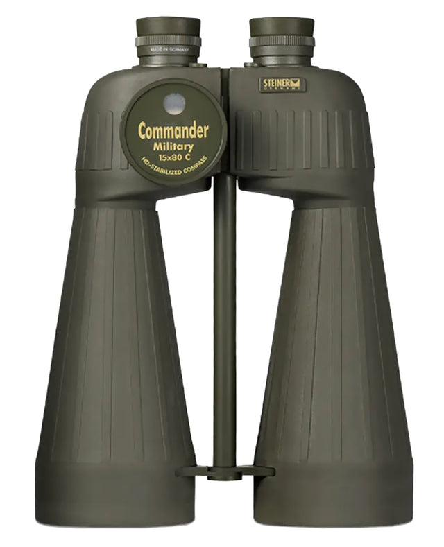 Steiner 2693 M1580 Reticle & Compass 15x80mm Range Finding Reticle Floating Prism Sports-Auto Focus, OD Green Makrolon w/Rubber Armor Features Compass | STEINER