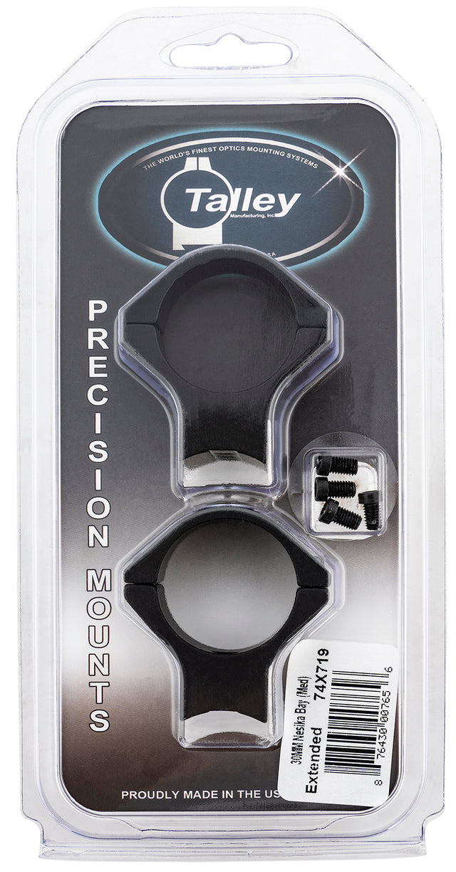 Talley 74X719 Savage Scope Mount/Ring Combo Black Anodized 30mm Medium Extended 0 MOA