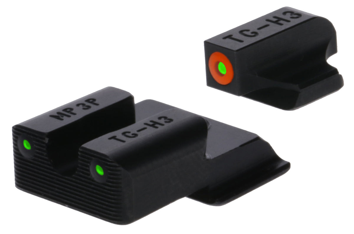 TruGlo TG231MP4C Tritium Pro Black | Green Tritium Orange Outline Front Sight Green Tritium Rear Sight