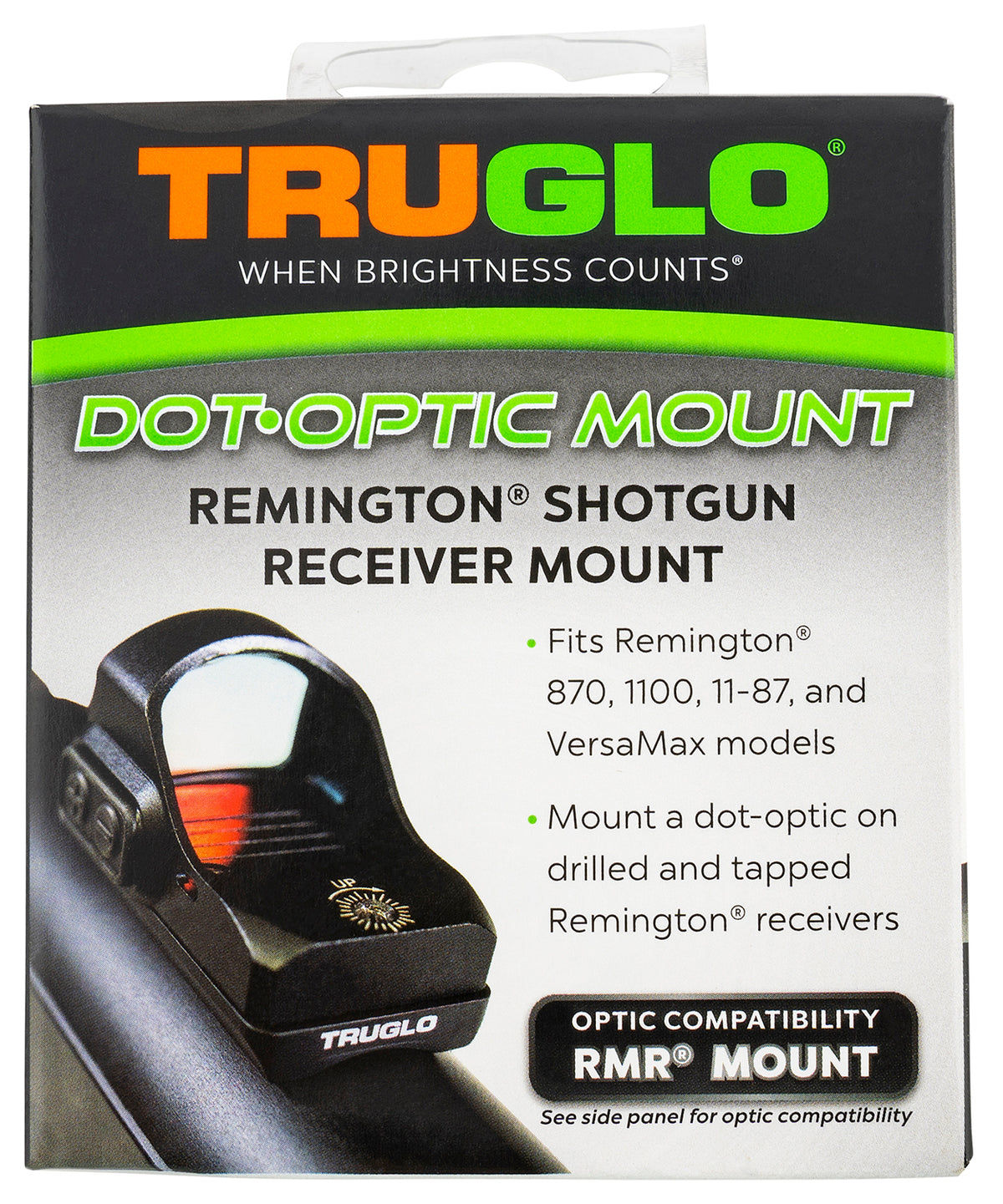 TruGlo TGTG8955R2 Shotgun Receiver Mount Black Remington Trijicon RMR