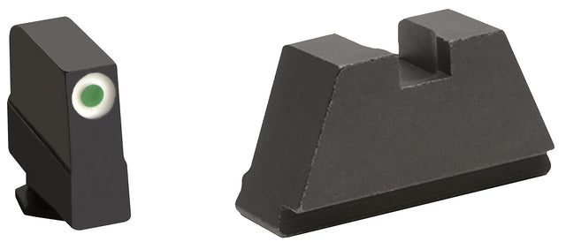 AmeriGlo GL491 Optic Compatible Sight Set for Glock 3XL Tall Green Tritium White Outline Front Sight-Black Rear Sight
