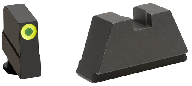 AmeriGlo GL691 Optic Compatible Sight Set for Glock 3XL Tall Green Tritium Lumigreen Outline Front Sight-Black Rear Sight
