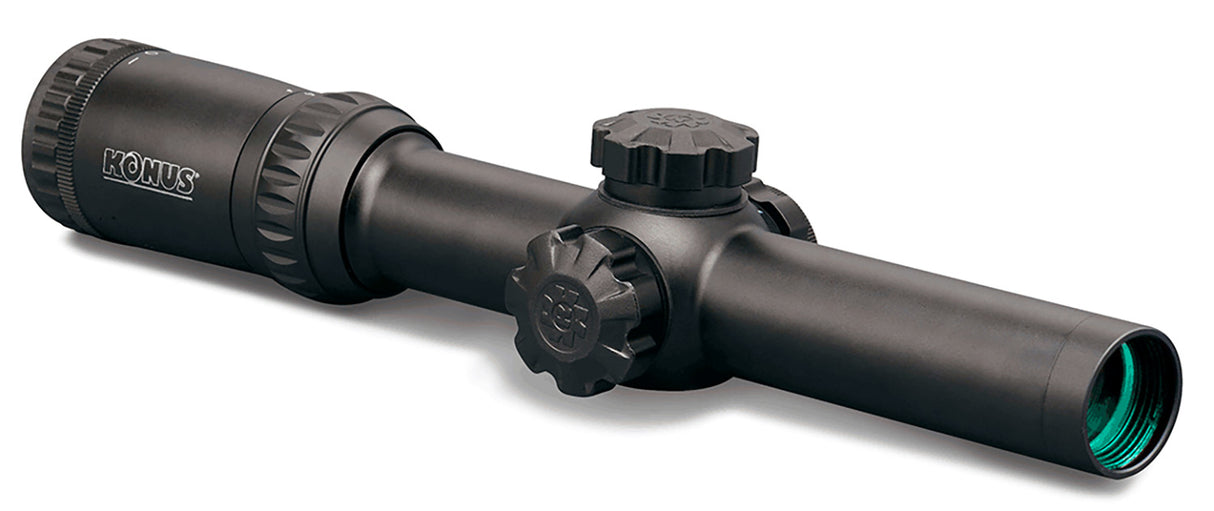 Konus 7184 KonusPro M-30 Matte Black 1-4x 24mm 30mm Tube Illuminated Dual Blue/Red Circle Dot Reticle | KONUS