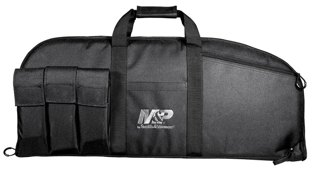 M&P Accessories 110016 Duty Series Large Case 45" Black 5 Exterior Mag Pouches for Rifle/Shotgun