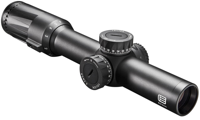 Eotech VDU16FFSR1G Vudu FFP Black Hardcoat Anodized 1-6x 24mm 30mm Tube Illuminated Green SR1-MRAD Reticle Features Throw Lever | EOTECH