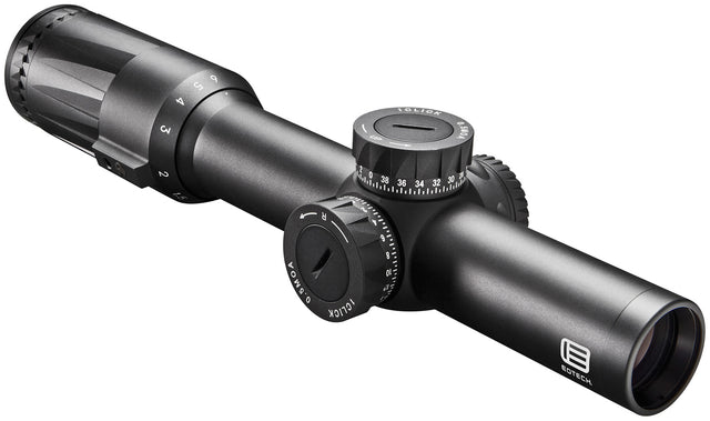 Eotech VDU16FFSR3G Vudu FFP Black Hardcoat Anodized 1-6x 24mm 30mm Tube Illuminated Green SR3-MOA Reticle Features Throw Lever | EOTECH