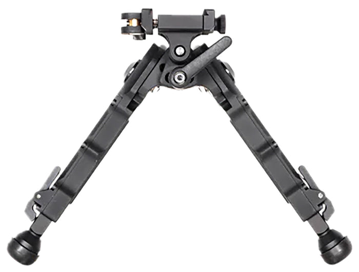 Accu-Tac BRASQDG204 BR-4 G2 Arca Spec Bipod made of Black Hardcoat Anodized Aluminum with ARCA Style Rail Attachment, Steel Feet & 5.75"-8.25" Vertical Adjustment | ACCU-TAC