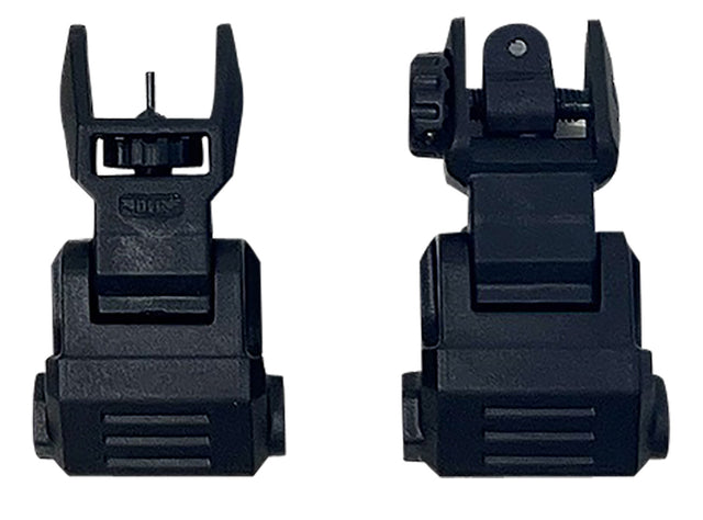NcStar VG166 Picatinny Low Profile Front and Rear Sight Set Black Polymer