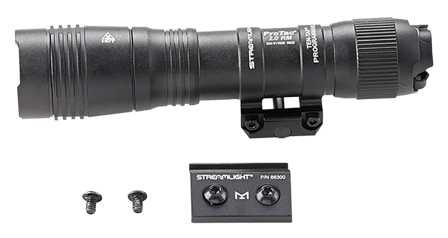 Streamlight 89003 ProTac 2.0 Black Anodized Aluminum 250/2000 Lumens White LED Bulb, 266 Meters Beam, Picatinny Rail Mount, Rifle