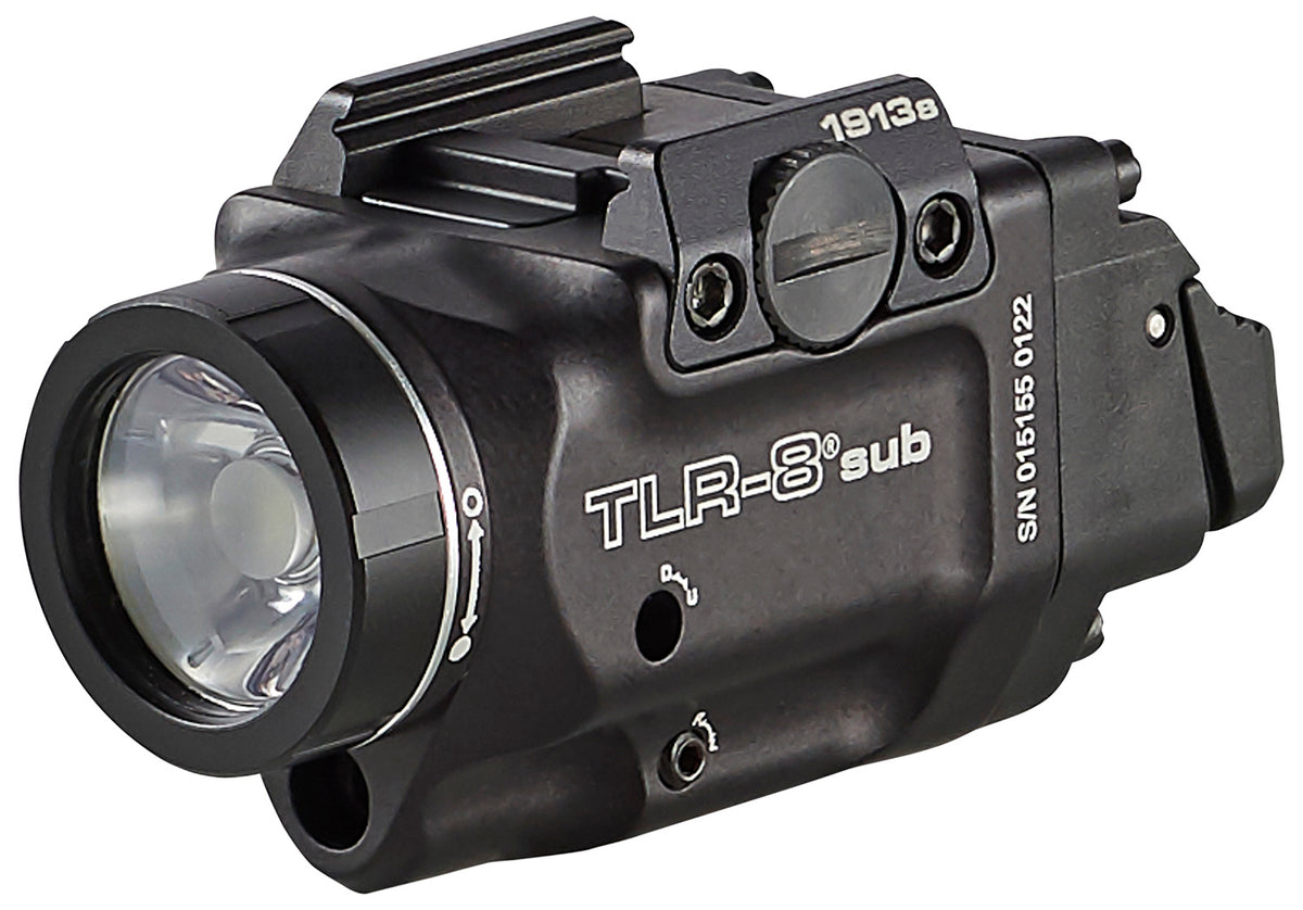 Streamlight 69418 TLR-8 Sub Gun Light with Red Laser Black Anodized 500 Lumens White LED 1913 Short Railed Pistol
