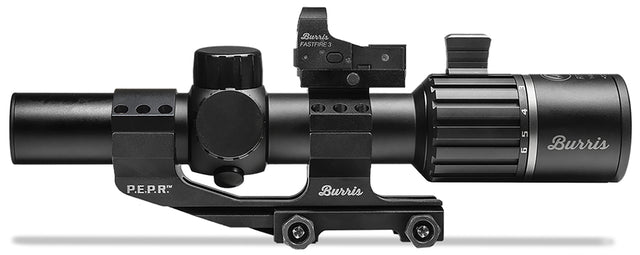 Burris 200475 RT-6 Tactical Kit Matte Black 1-6x24mm 30mm Tube Illuminated Ballistic 5X Reticle Includes FastFire 3 & P.E.R.P. Mount | BURRIS