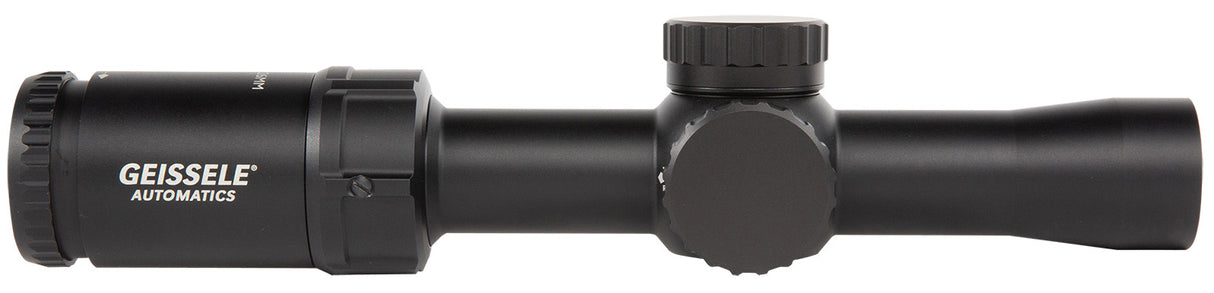 Geissele Automatics Super Precision Black Anodized Black 1-6x26mm 30mm Tube Illuminated DMRR-1 Reticle | GEISSELE AUTOMATICS