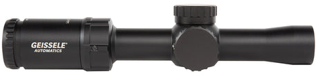 Geissele Automatics Super Precision Black Anodized Black 1-6x26mm 30mm Tube Illuminated DMRR-1 Reticle | GEISSELE AUTOMATICS