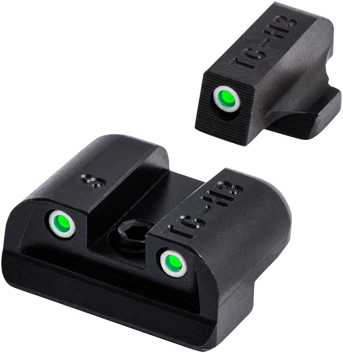 TruGlo TG231S2 Tritium Black | Green Tritium Front Sight Green Tritium Rear Sight