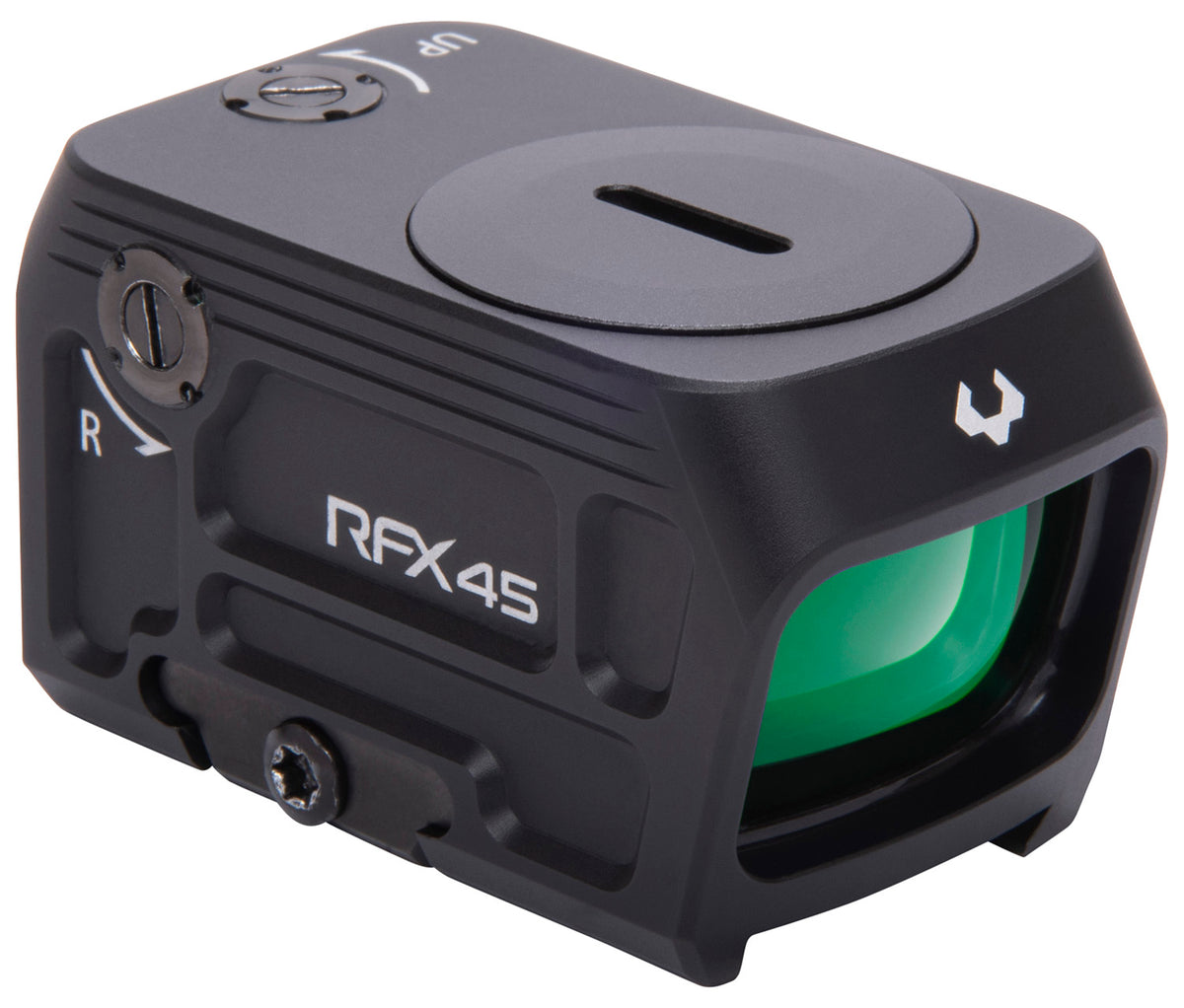 Viridian 9810058 RFX45 Black Anodized 1 x 24 mm x 15.5 mm 5 MOA Green Dot ACRO/Docter