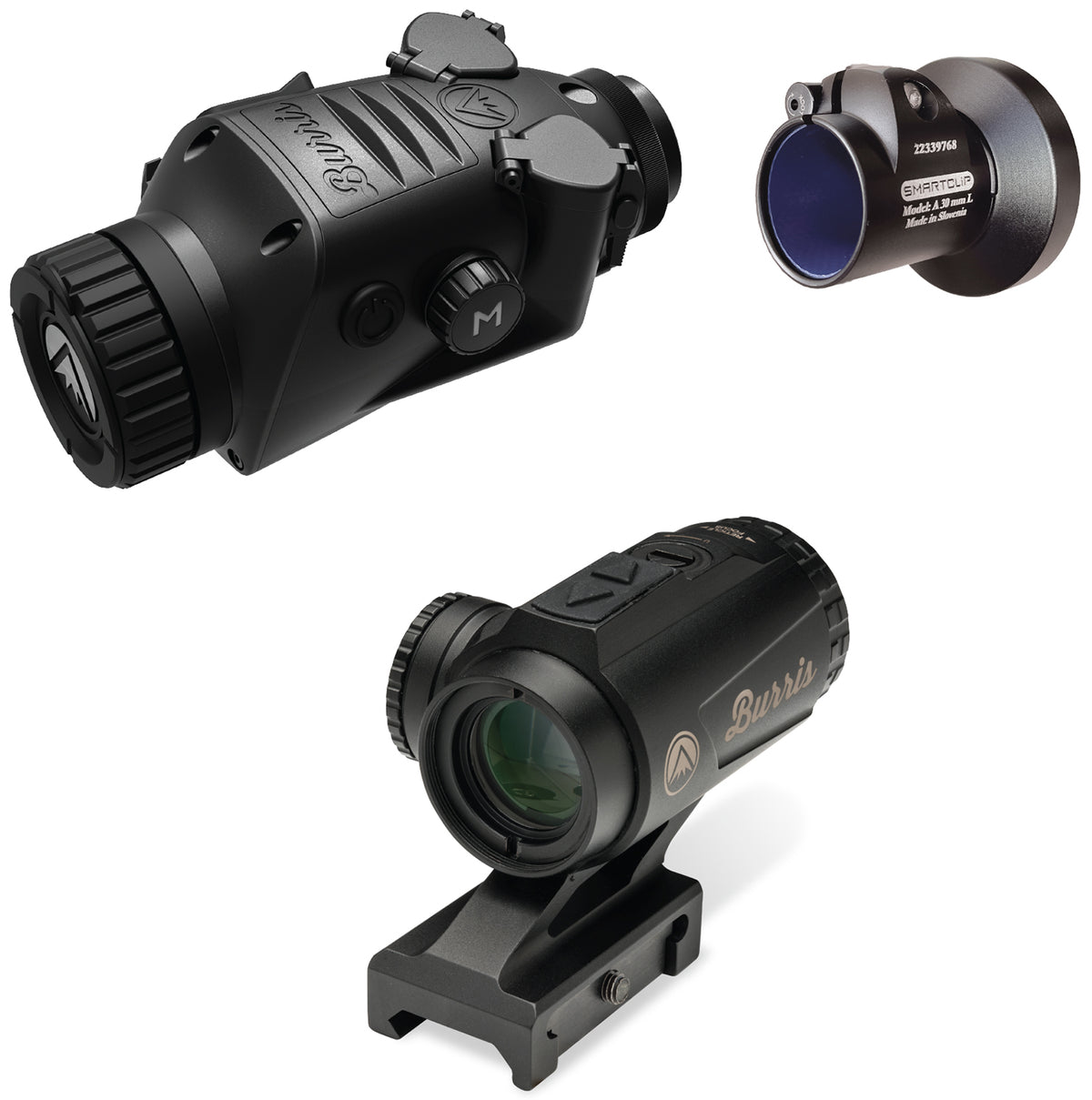 Burris 300675 BTC 35 V2 RT3 Combo Thermal Clip On/Handheld/Mountable Matte Black 1-4x35mm Multi Reticle 400x300, 50Hz Resolution Zoom 1x/2x/4x, Includes SS#120623 | BURRIS