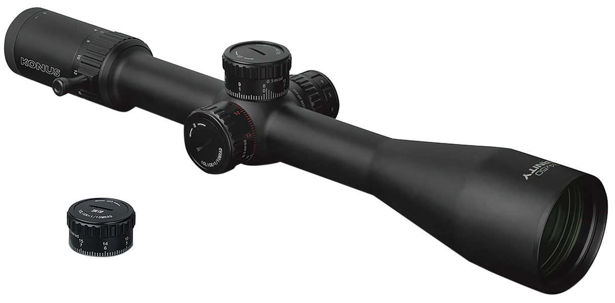 Konus 7295 Eternity Black 6-24x50mm Illuminated Red Engraved PRS Ballistic Reticle | KONUS