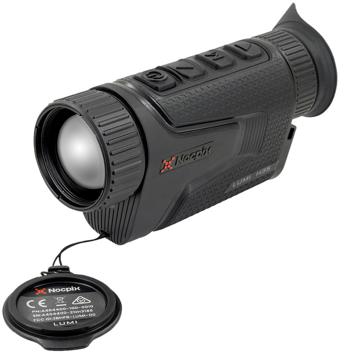 Nocpix LUMIH35 Lumi H35 Thermal Monocular Black 2.5x35mm, 640x512 12 Microns 50 Hz Resolution, Zoom Digital 4x | NOCPIX