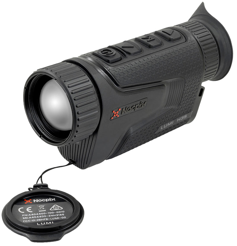 Nocpix LUMIH35 Lumi H35 Thermal Monocular Black 2.5x35mm, 640x512 12 Microns 50 Hz Resolution, Zoom Digital 4x | NOCPIX