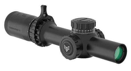 Swampfox Optics THK14241GB Tomahawk II Black 1-4x24mm 30mm Tube BDC Green Reticle | SWAMPFOX OPTICS