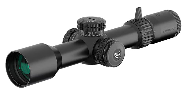 Swampfox Optics TWK525563L Warhawk Black 5-25x56mm 34mm Tube Sharpshooter MIL Reticle | SWAMPFOX OPTICS