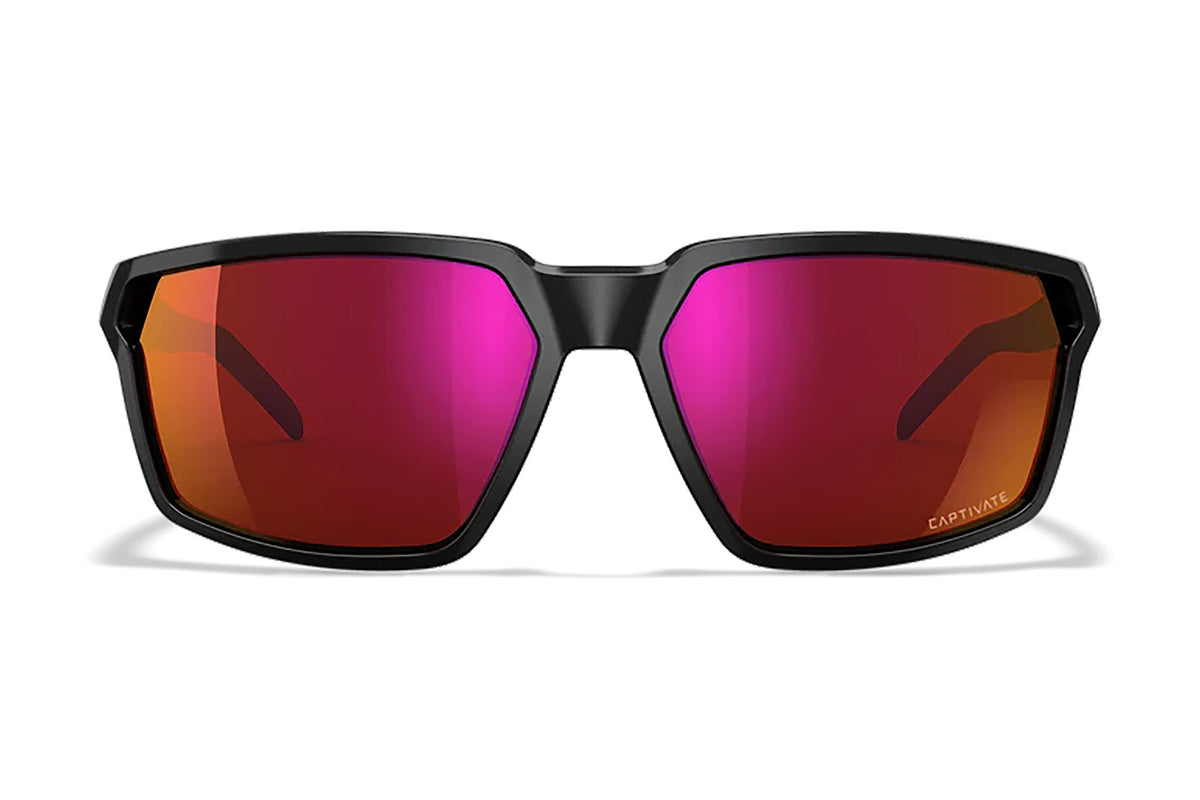 Wiley X AC6SRA06 Sierra M/L Red Mirror Lens Polycarbonate Gloss Black Frame