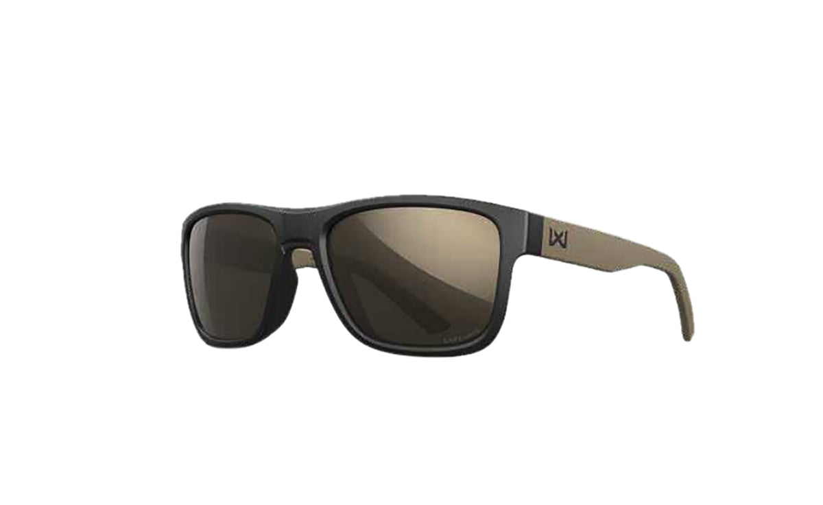 Wiley X AC6OVN14 Ovation Tungsten Mirror Lens Polycarbonate Matte Black w/ Tan Frame