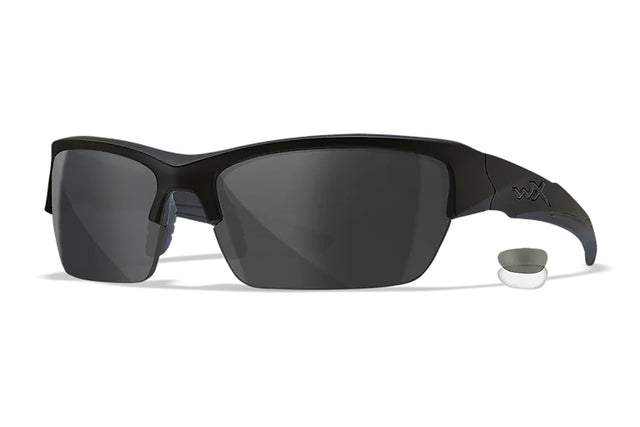 Wiley X CHVAL07 Valor Medium Smoke Gray/Clear Lens Polycarbonate Matte Black Frame