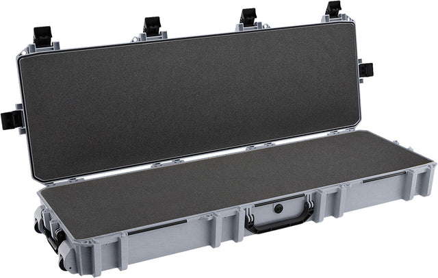 Pelican VCV8000000GRY Vault Double Rifle Case 53" Gray Polyethylene Foam Weather Resistant