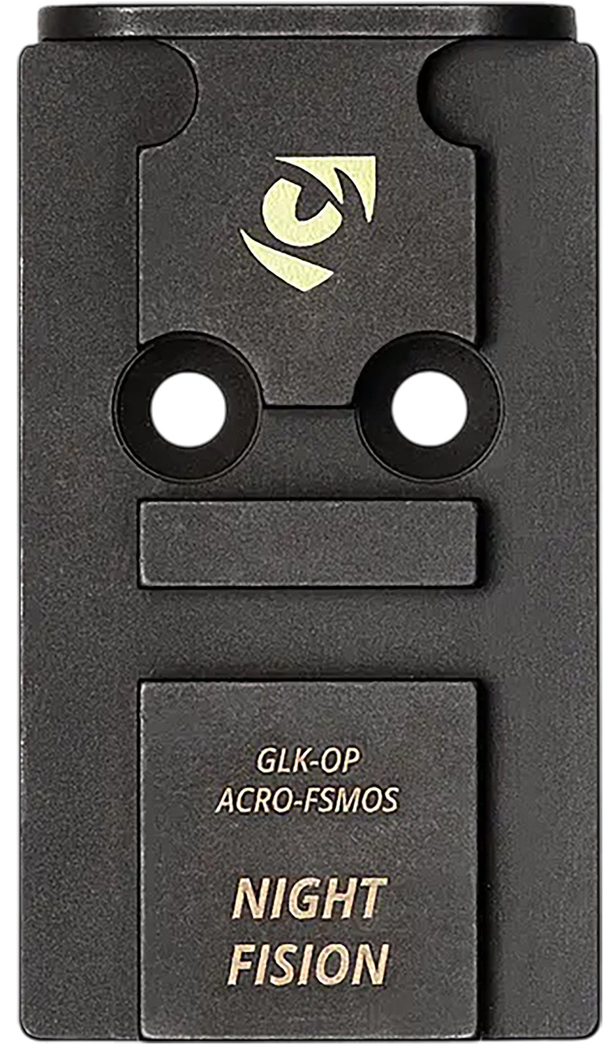 Night Fision GLKOPACROFSMOS ACRO P2 Footprint Black Stainless Steel Fits Glock MOS 17/19/47