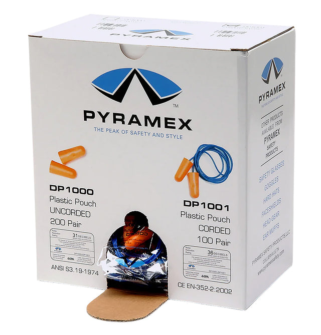 Pyramex DP1000 Foam 32 dB In The Ear Orange 200 Pair