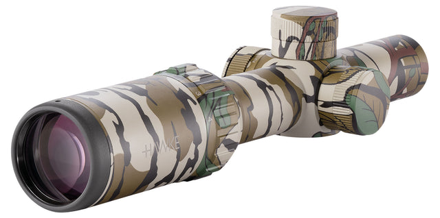 Hawke Sport Optics 14203 Vantage IR Riflescope Mossy Oak Camo 1-4x20mm 1" Tube Illuminated Red/Green Turkey DOT IR Reticle | HAWKE SPORT OPTICS