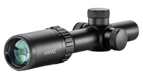 Hawke Sport Optics 14205 Vantage IR Riflescope Black 1-4x20mm 1" Tube Illuminated Red/Green Turkey DOT IR Reticle | HAWKE SPORT OPTICS