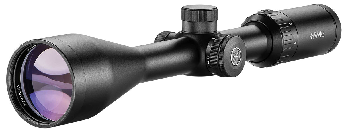 Hawke Sport Optics 14254 Vantage IR Riflescope Black 4-12x50mm 1" Tube Illuminated Red/Green L4A DOT 2.5 MOA Reticle | HAWKE SPORT OPTICS