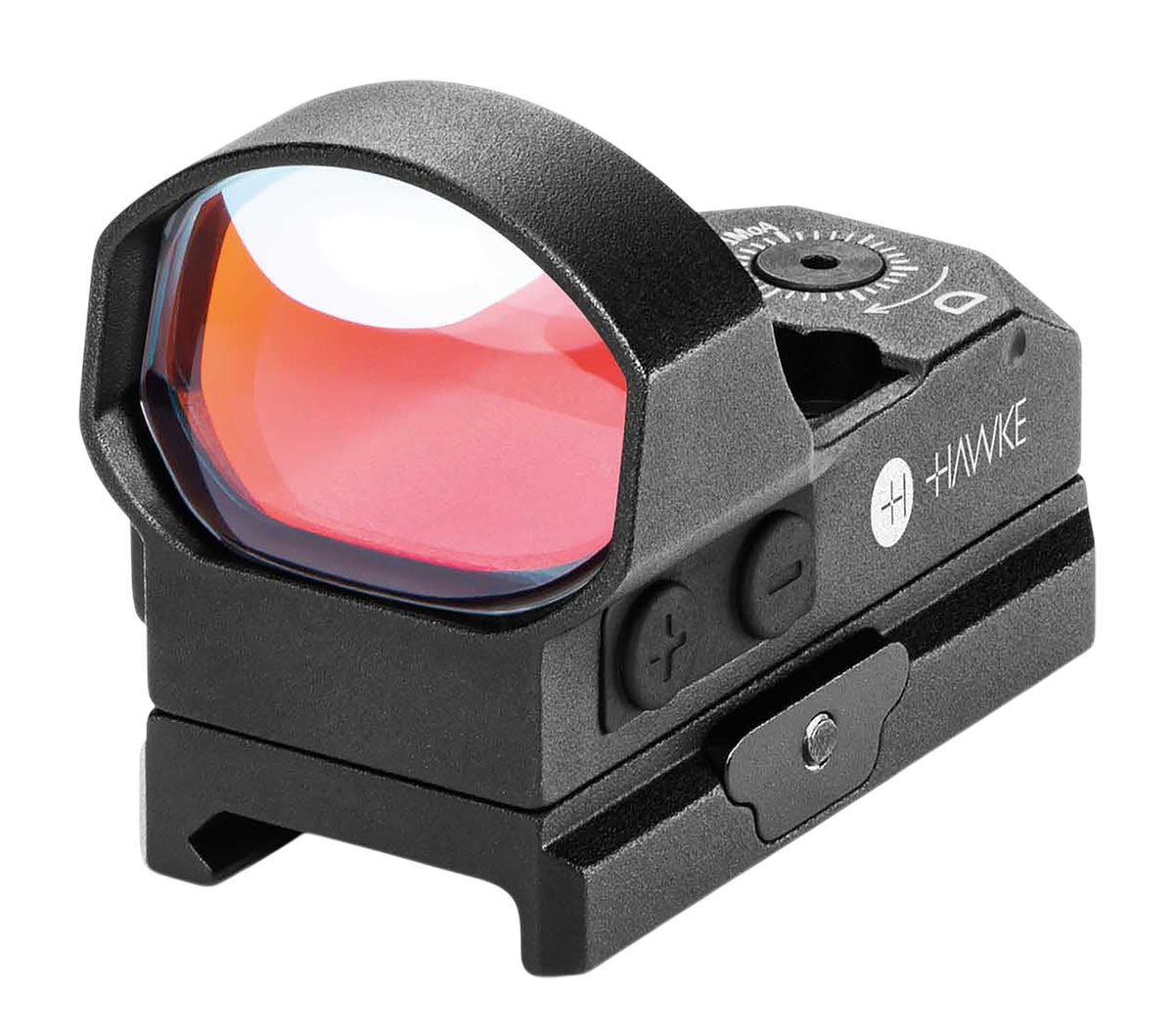 Hawke Sport Optics 12145 Reflex Sight Black 1x34mm Illuminated Circle w/Red Dot Reticle Weaver Rail Mount