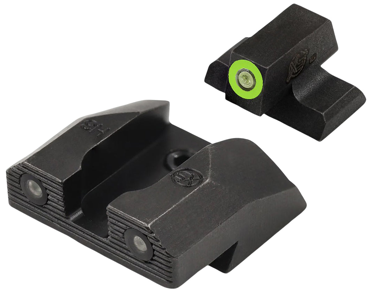 XS Sights SPR202P6G R3D 2.0 Night Sight Set Green Tritium Front/Black Oxide Frame Fits Springfield SA-35
