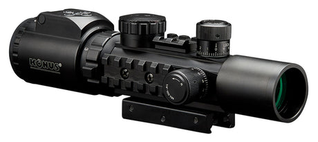 Konus 7170 KonusPro AS-34 Matte Black 2-6x28mm 34mm Tube Dual Illuminated Green/Red Engraved Mil-Dot Reticle Features Bubble Level | KONUS