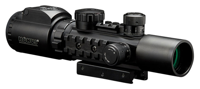 Konus 7170 KonusPro AS-34 Matte Black 2-6x28mm 34mm Tube Dual Illuminated Green/Red Engraved Mil-Dot Reticle Features Bubble Level | KONUS