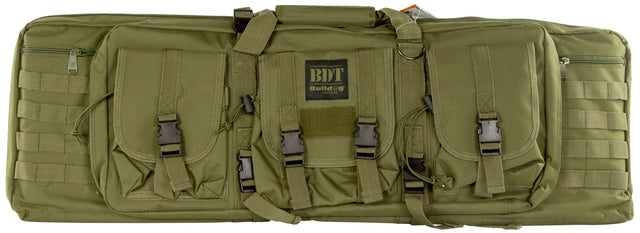 Bulldog BDT4037G BDT Tactical Single Green Nylon, 3 Accessory Pockets, Deluxe Padded Backstraps, Lockable Zippers & Padded