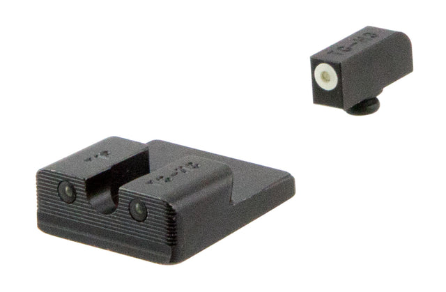 TruGlo TG231T2W Tritium Pro Black | Green Tritium White Outline Front Sight Green Tritium Rear Sight