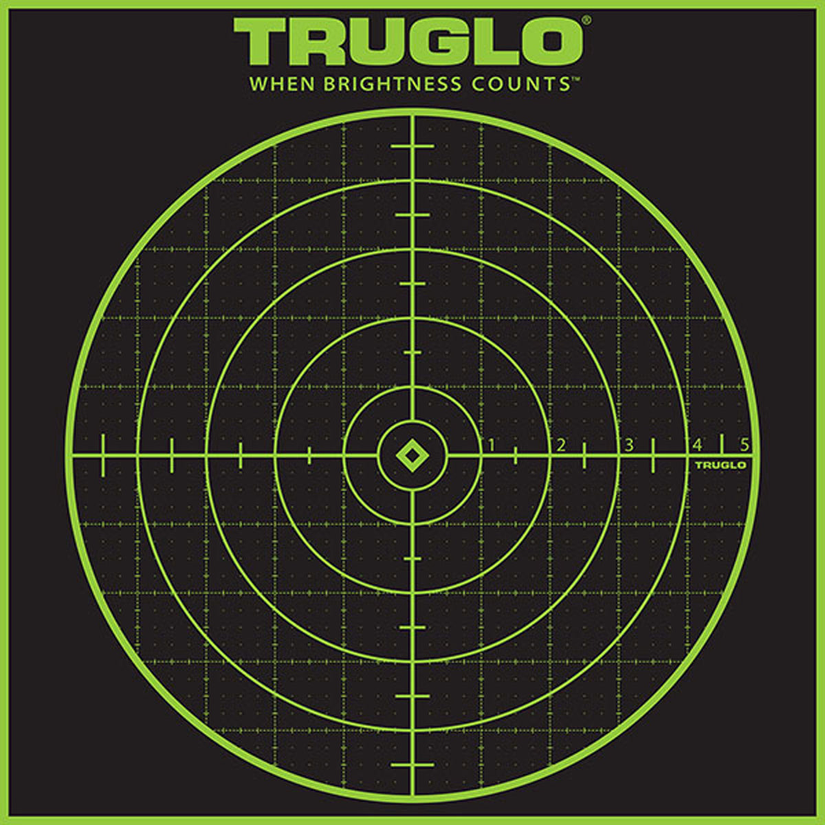 TruGlo TG10A12 Tru-See Grid Self-Adhesive Heavy Paper Black/Green 12"x12" Bullseye 12 Pack