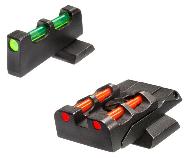 HiViz SWMPE21 Adjustable Sight Set S&W M&P Green Fiber Optic Front Sight-Orange Fiber Optic Rear Sight