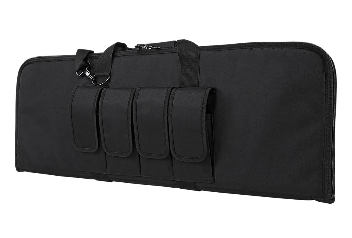 NcStar CVCP2960B36 VISM Carbine Case Black PVC Nylon w/ Lockable Zippers Pockets & Padded Carry Handle