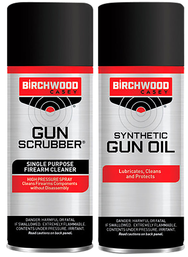 Birchwood Casey 33329 Gun Scrubber & Synthetic Gun Oil Combo Pack 1.25 oz Aerosol 2 Pack