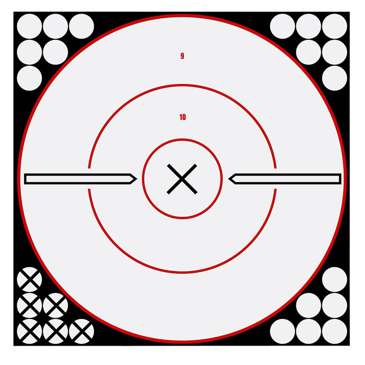 Birchwood Casey 34019 Shoot-N-C Reactive Target Self-Adhesive Paper Black/White 12" Bullseye 5 Pack