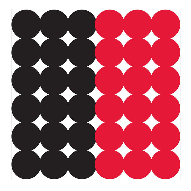 Birchwood Casey 34118 Dirty Bird Repair Pasters Black/Red Adhesive Paper 1" 12 PK