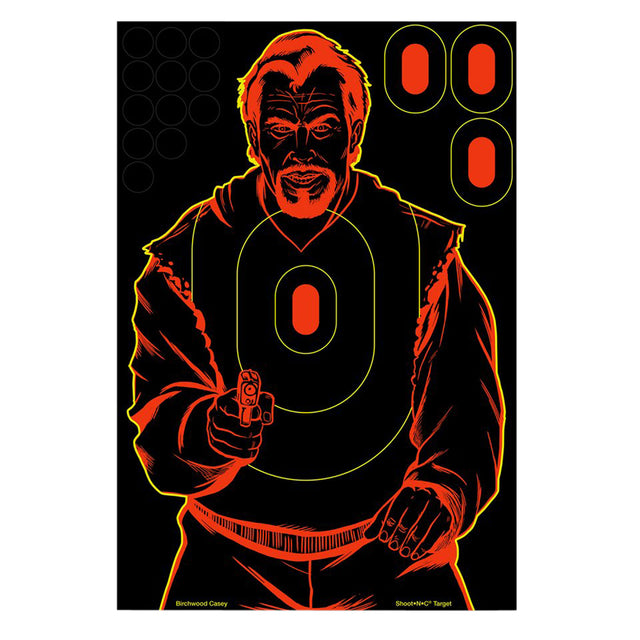 Birchwood Casey Shoot-N-C Target 12x18 in. Bad Guy Silhouette 5 pk.