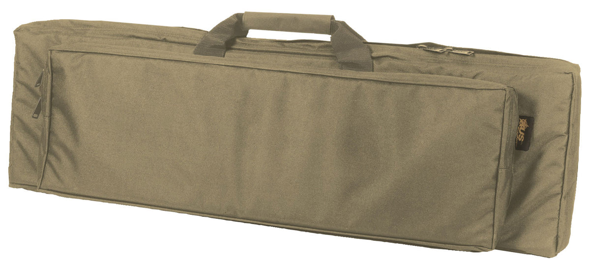 US PeaceKeeper P40036 RAT Case Water Resistant Tan 600D Polyester w/ Padding Adjustable Straps Air Vents & Front Pocket w/ Triple Mag Pouch